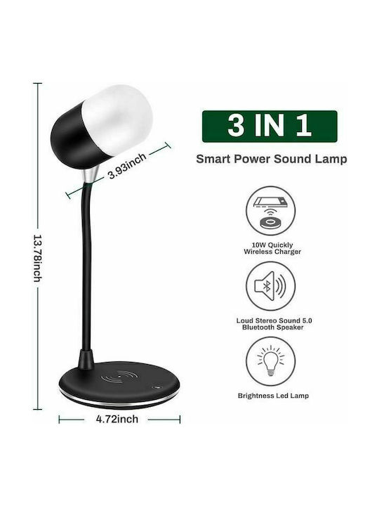 Andowl LED Lumină de Birou cu Braț Flexibil în Culoarea Negru
