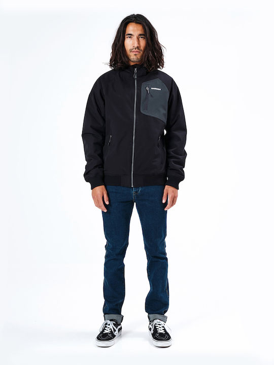 Winter Jacket Bomber Waterproof and Windproof Black Ebony