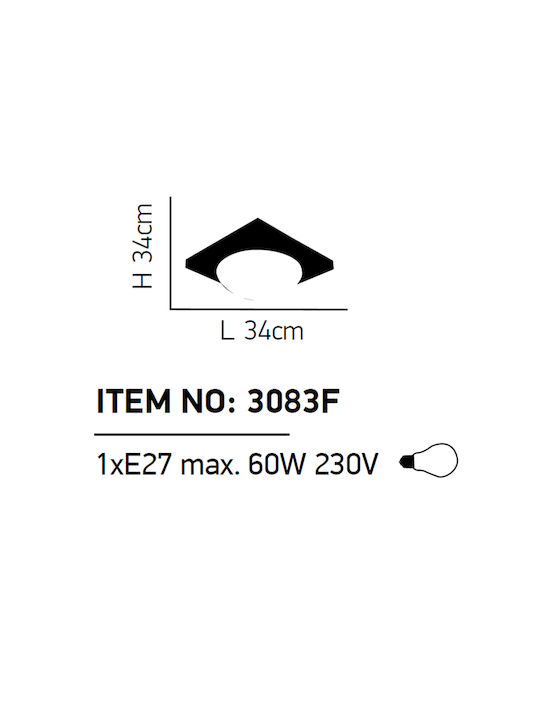 Home Lighting Teco Πλαφονιέρα 34εκ.