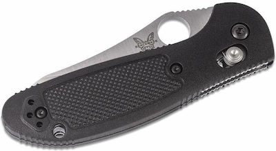 Benchmade Mini Griptilian Pocket Knife Black with Blade made of Stainless Steel in Sheath