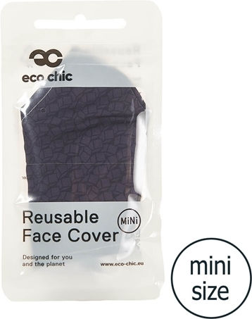 Eco Chic Face Cover Mini Black Disrupted Cubes 1τμχ