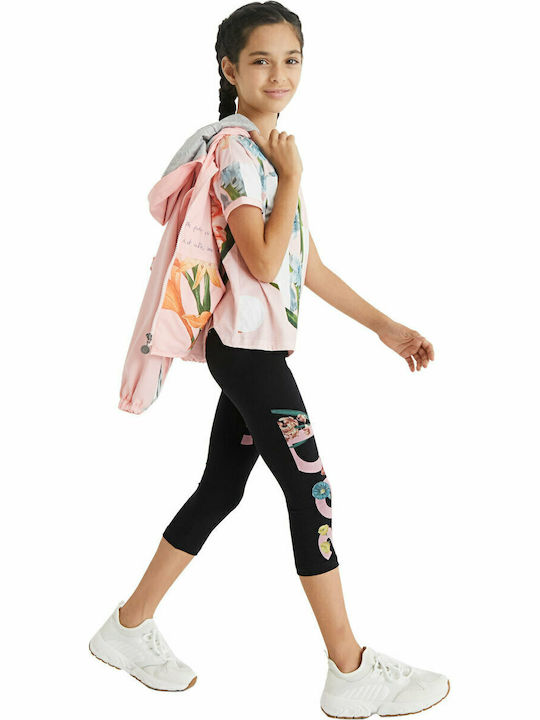 Kinder Leggings Capri Schwarz Vigo