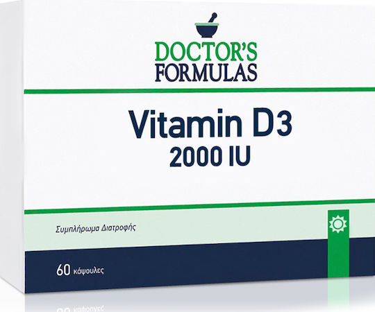 Doctor's Formulas Vitamin D3 Βιταμίνη για Ενίσχυση του Ανοσοποιητικού & την Υγεία των Οστών 2000iu 60 κάψουλες