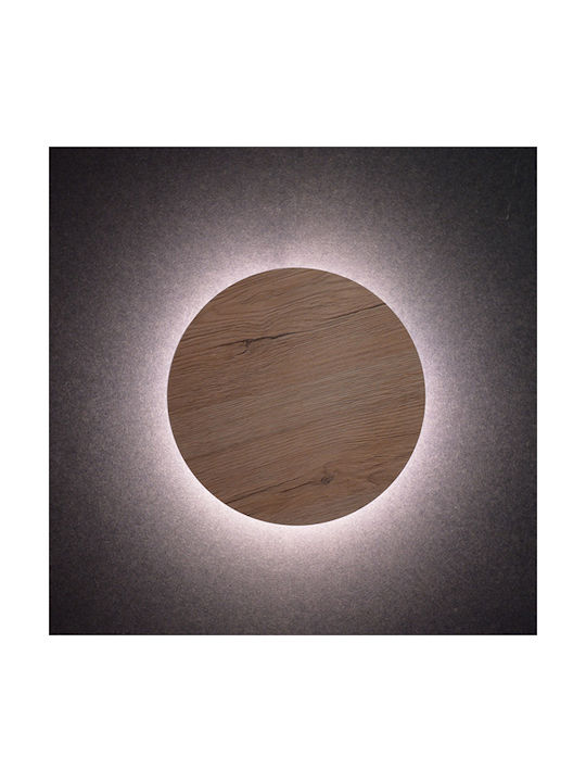 Aca Eclipse Modern Lamp Wall with Integrated LED and Warm White Light Brown 14x3.6cm