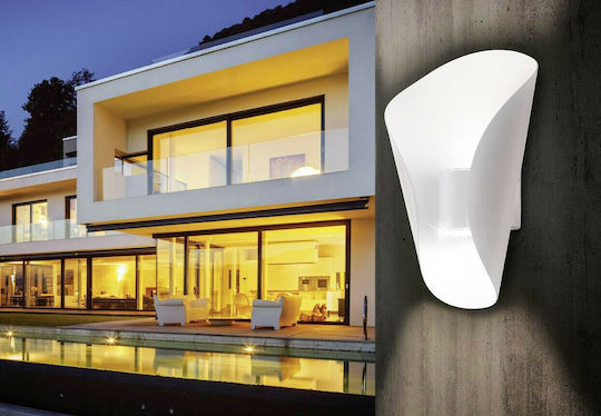 Eglo Bosaro Modern Lamp Wall with Integrated LED and Warm White Light Silver 17x17cm