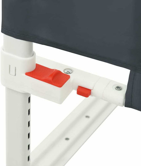 vidaXL Pliabil Bară de protecție pentru pat Montaj simplu în Culoare Gri 150x25x95εκ. 1buc