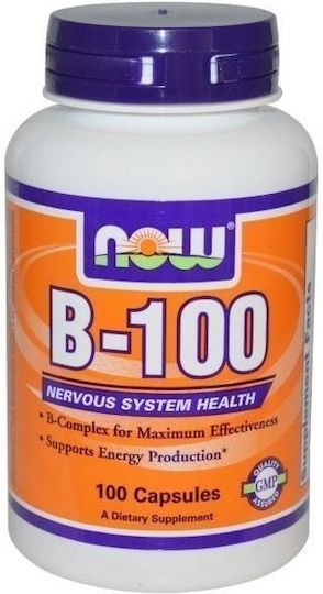 Now Foods B-100 Βιταμίνη για Ενέργεια, Ενίσχυση του Ανοσοποιητικού & το Νευρικό Σύστημα 100 κάψουλες