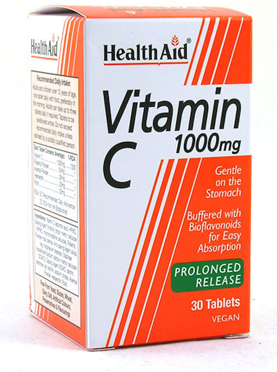 Health Aid Vitamin C Bioflavonoids 60 tabs Βιταμίνη για Ενίσχυση του Ανοσοποιητικού, τo Δέρμα & Αντιοξειδωτική δράση 1000mg 60 ταμπλέτες