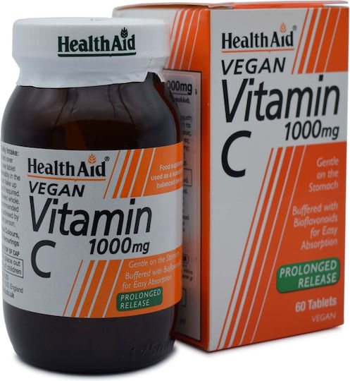 Health Aid Vitamin C Bioflavonoids 60 tabs Βιταμίνη για Ενίσχυση του Ανοσοποιητικού, τo Δέρμα & Αντιοξειδωτική δράση 1000mg 60 ταμπλέτες