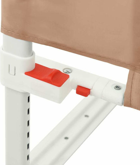 vidaXL Pliabil Bară de protecție pentru pat Montaj simplu în Culoare Maro 150x25x95εκ. 1buc