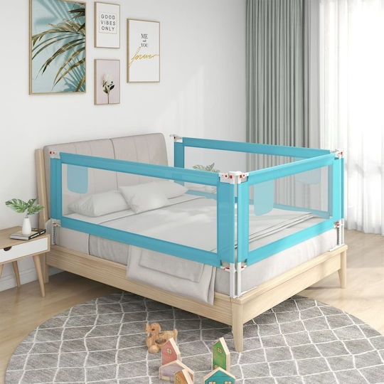 vidaXL Bară de protecție pentru pat în Culoare Albastru 160x25x25εκ. 1buc