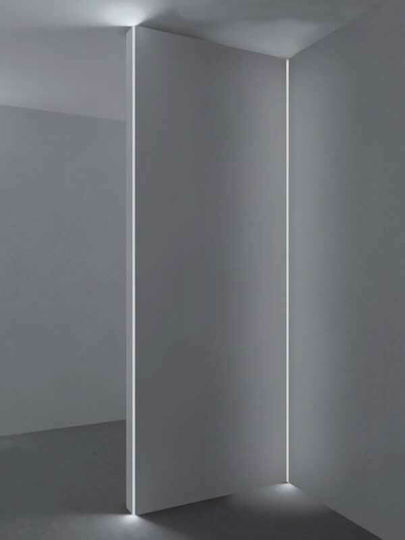 Aca Walled Aluminum Profile for LED Strip Corner with Opal Cover 200x4.6x2.4cm