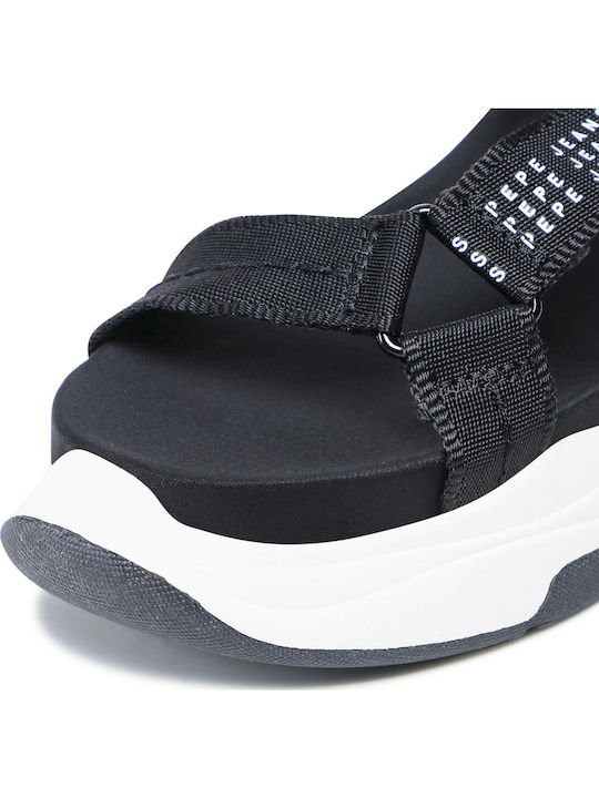 Grub Logo Γυναικεία Σανδάλια Sporty Μαύρα