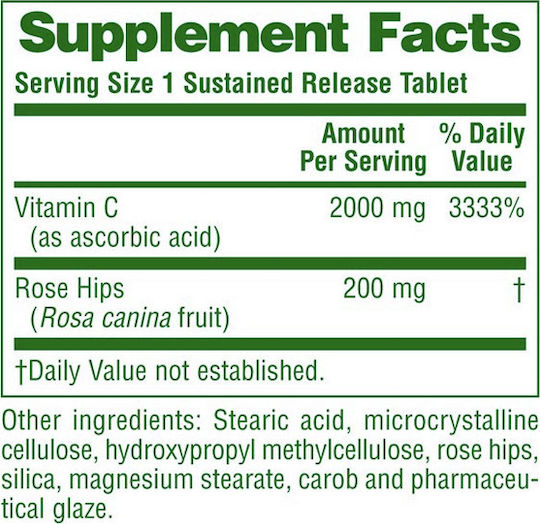 Nature's Plus Ultra C Vitamin for Immune Support Skin & Antioxidant Action 2000mg 60 Tablets