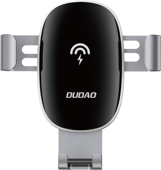 Dudao F3 Pro Suport Auto pentru Telefon cu cârlige reglabile și Încărcare Wireless Neagră