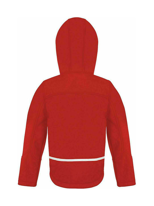 Result Kids Casual Jacket short Hooded Red Performance Softshell