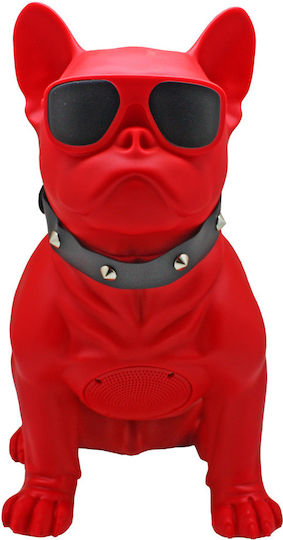 H-M10 Bulldog Head Rotatable Ηχείο Bluetooth 5W με Ραδιόφωνο και Διάρκεια Μπαταρίας έως 6 ώρες Κόκκινο