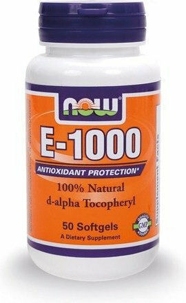 Now Foods Vitamin E Vitamin for the Skin & Antioxidant Action 1000iu 50 softgels