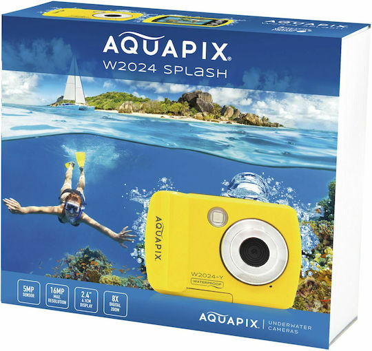 EasyPix W2024 Compact Φωτογραφική Μηχανή 16MP με Οθόνη 2.4" και Ανάλυση Video 1280 x 720 pixels Κίτρινη