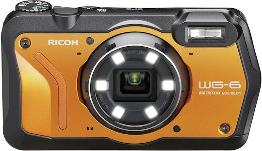 Ricoh WG-6 Kompaktkamera 20MP Optischer Zoom 5x Orange