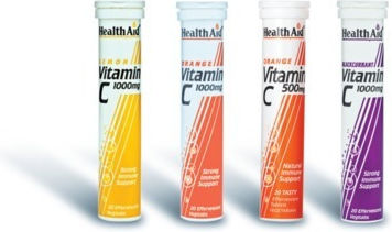 Health Aid Vitamin C Vitamin for Immune System Boost, the Skin & Antioxidant Action 1000mg Lemon 20 eff. tabs