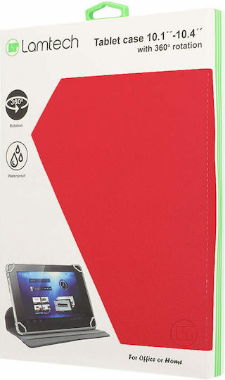 Lamtech Rotating Flip Cover Red (Universal 10")