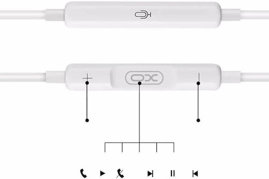 XO S31 Handsfree cu două căști cu mufă 3.5mm Alb