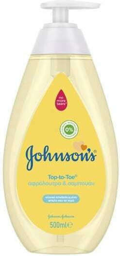 Johnson & Johnson 2 σε 1 Σαμπουάν & Αφρόλουτρο 500ml με Αντλία