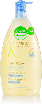 A-Derma Primalba Baby 2 in 1 Cleansing Gel 750ml με Αντλία