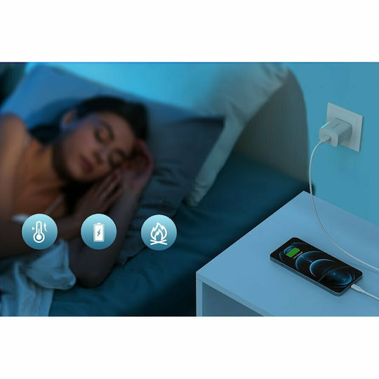 Choetech Φορτιστής Χωρίς Καλώδιο με Θύρα USB-C 20W Power Delivery Λευκός (PD5005-EU)