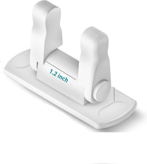 Factory Door Safety Lock with Sticker made of Plastic in White Color 9.7x7.2x3εκ. 2pcs