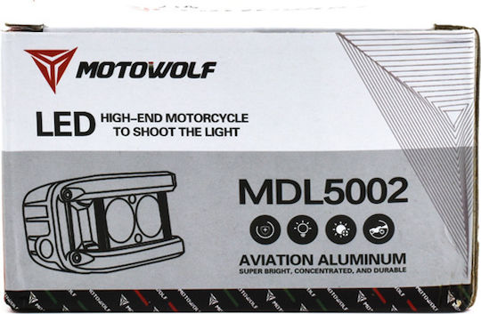 Motowolf Προβολάκι LED 25W 12-80V 6500Κ 1τμχ