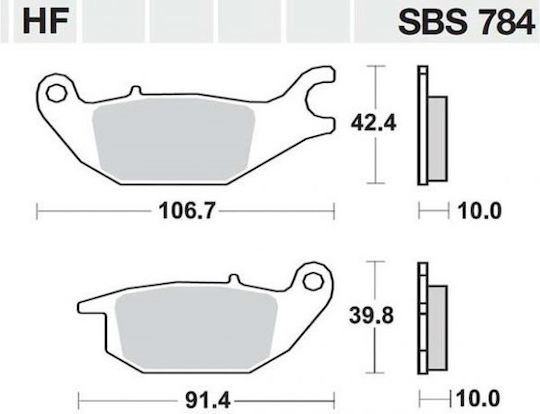 SBS Motorcycle Brake Pads Rear Honda CBR 125R 04-10 XLV 125 Varadero 01-12 for Yamaha Tricity 125