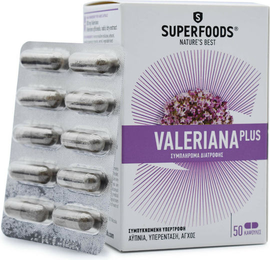 Superfoods Valeriana Plus 300mg 50 κάψουλες