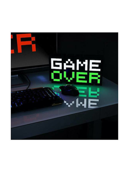 Factory Παιδικό Διακοσμητικό Φωτιστικό Game Over με Εναλλαγές Χρωματισμών Πολύχρωμο 30εκ.