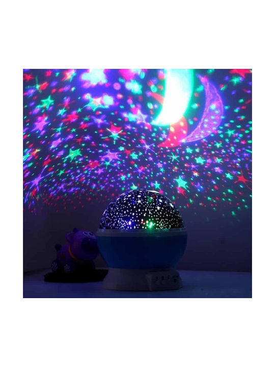 Kids Projector Lamp Mini Magic with Stars Projection Purple 11x11x14cm