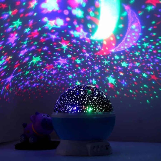 Kids Projector Lamp Mini Magic with Star Projection Purple 11x11x14εκ.