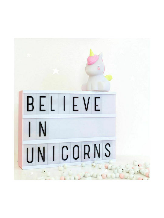 A Little Lovely Company Led Παιδικό Διακοσμητικό Φωτιστικό Unicorn Ροζ 8.5x12.5x10εκ.