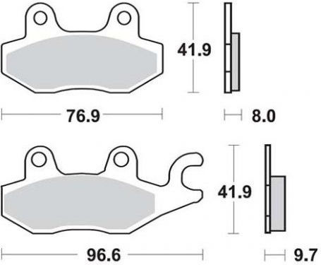 SBS Motorcycle Brake Pads Rear Triumph Tiger 1050 07-14 Kawasaki EX 300 Ninja 13 Z300 15-16 for Kawasaki EX 300 Ninja 300 Z300