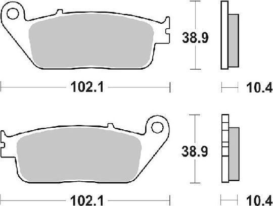 SBS Τακάκια Μοτοσυκλέτας Εμπρός Honda SH 300ie 15'-16' / KYMCO XCITING 300 08'-14' / Yamaha YP 400R ie 4T X-MAX 13'-16' για Kymco Xciting 300 Yamaha X-MAX