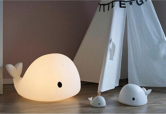 Flow Led Kids Decorative Lamp Moby with Color Changes White 30x22x18εκ.