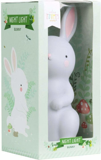 A Little Lovely Company Led Kids Decorative Lamp Bunny with Color Changes White 14x13x18εκ.