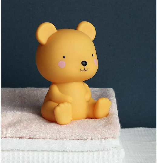 A Little Lovely Company Led Παιδικό Διακοσμητικό Φωτιστικό Bear Κίτρινο 15.5x9x13εκ.