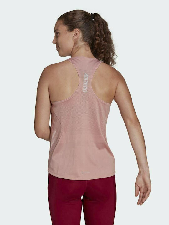 Adidas Adizero Run Women's Athletic Blouse Sleeveless Wonder Mauve