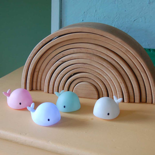 Flow Led Kids Decorative Lamp Moby Blue 7.5x4.5x5.5εκ.