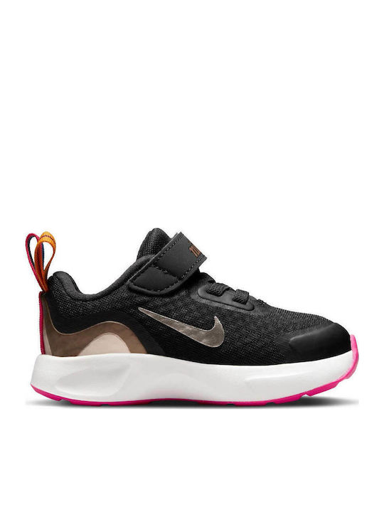 Pegasus Wearallday Kids Sports Shoes Running with Hoop & Loop Closure Black