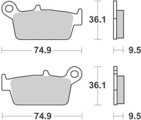 SBS Τακάκια Μοτοσυκλέτας Πίσω Suzuki RM 250 96'-11' / Yamaha WRF 250 01'-02' / Kawasaki KLX 250S 06'-15' για Yamaha WRF 250