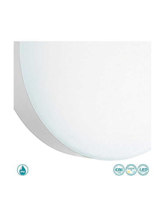Ondaluce Outdoor Ceiling Flush Mount in White Color PL.NILO/BIANCO