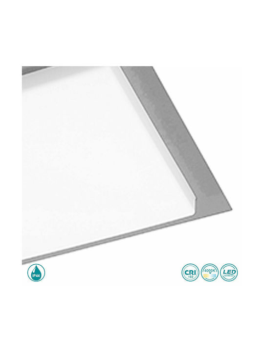 Ondaluce Outdoor Ceiling Flush Mount in Silver Color PT.TABLET/SILVER