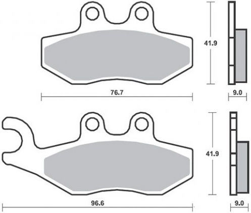 SBS Motorcycle Brake Pads Front-Rear FA353 Maxi Scooter for Gilera Runner / Nexus Piaggio Beverly 125 / MP3
